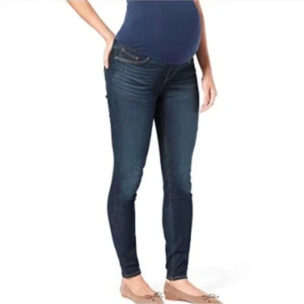 Signature By Levi Strauss & Co Gold Women M Baby Bump Maternity Skinny Jeans NWT